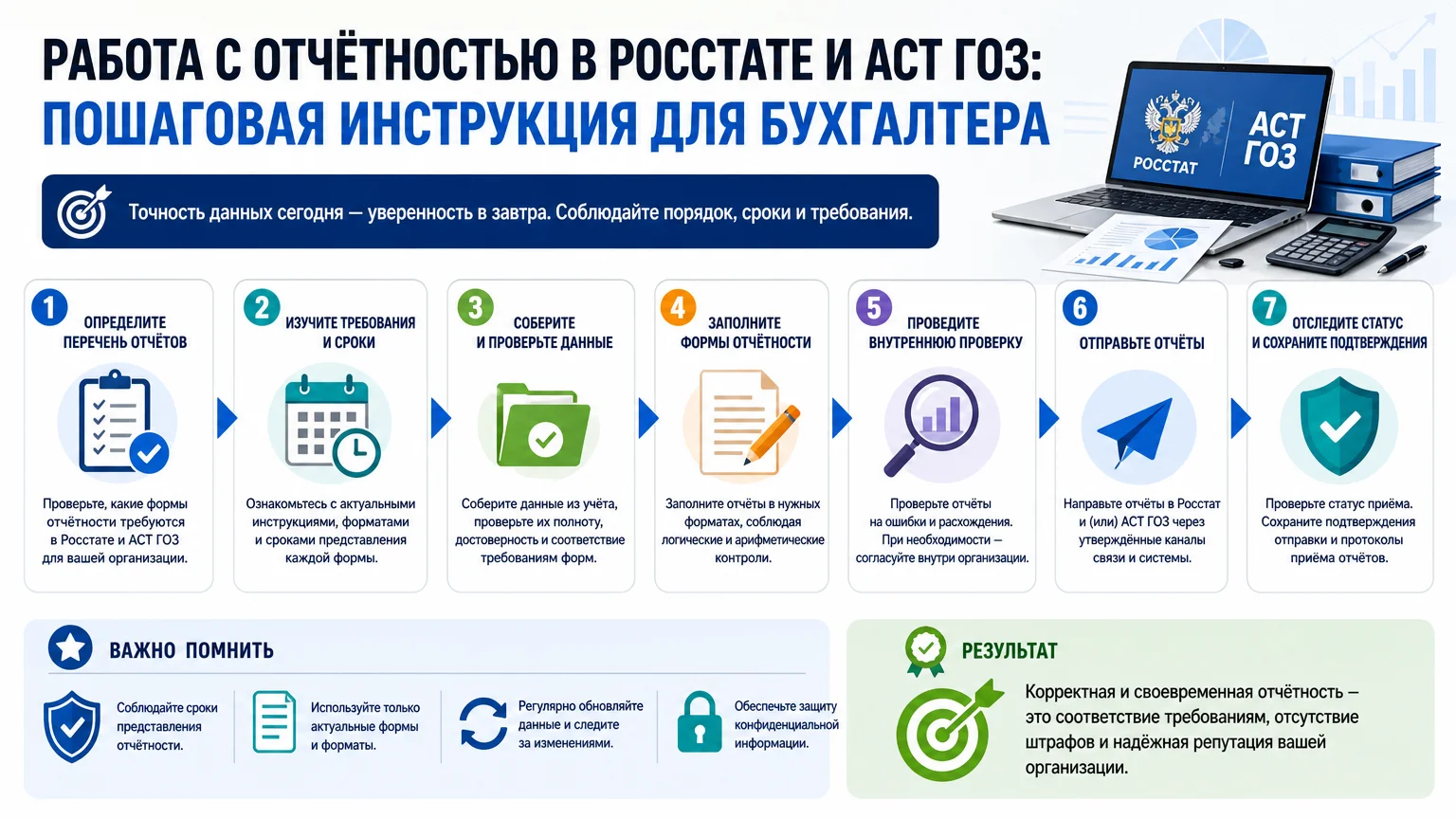 Работа с отчётностью в Росстате и АСТ ГОЗ: пошаговая инструкция для бухгалтера