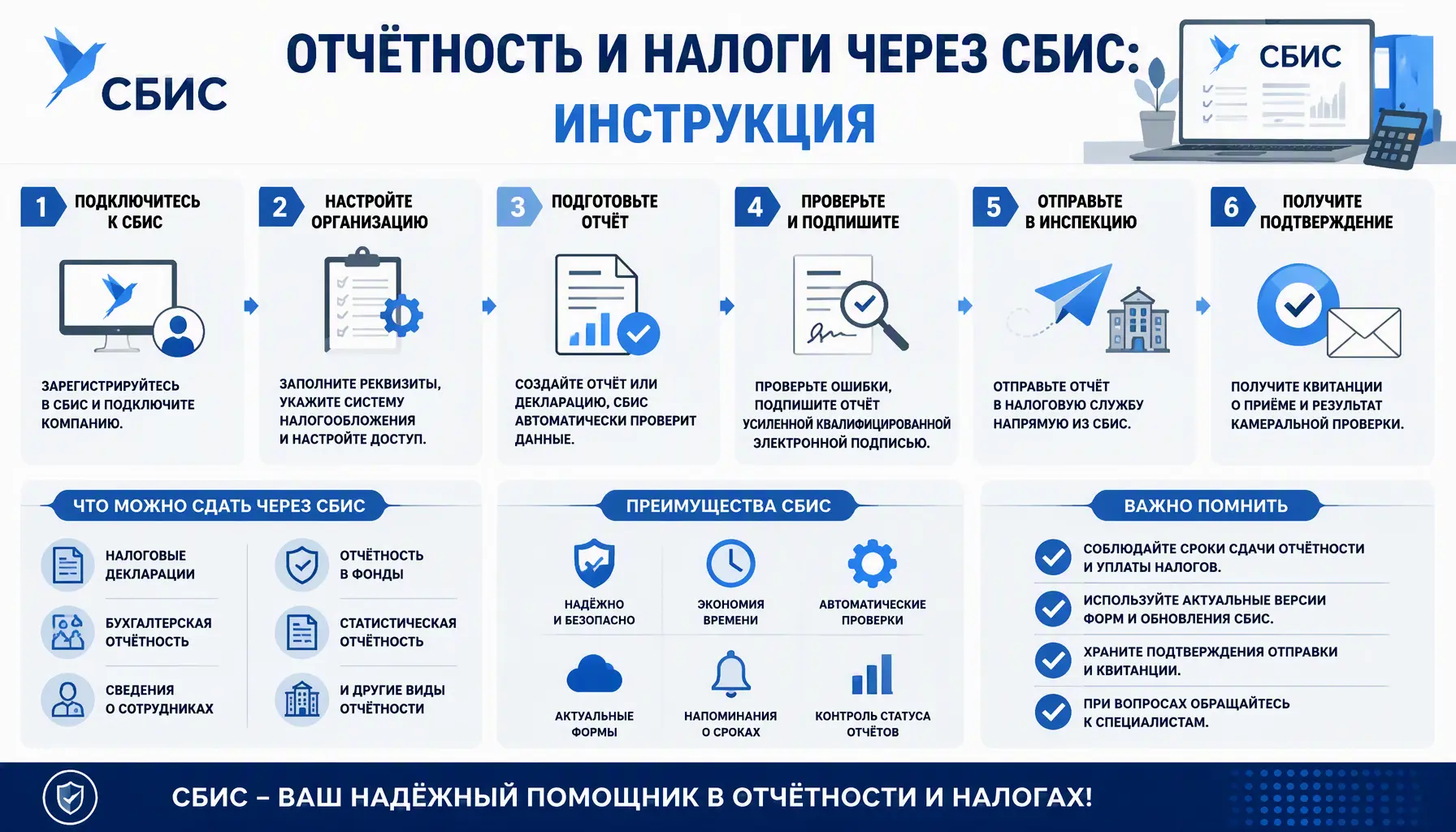 Отчётность и налоги через СБИС: как сдавать без ошибок и штрафов