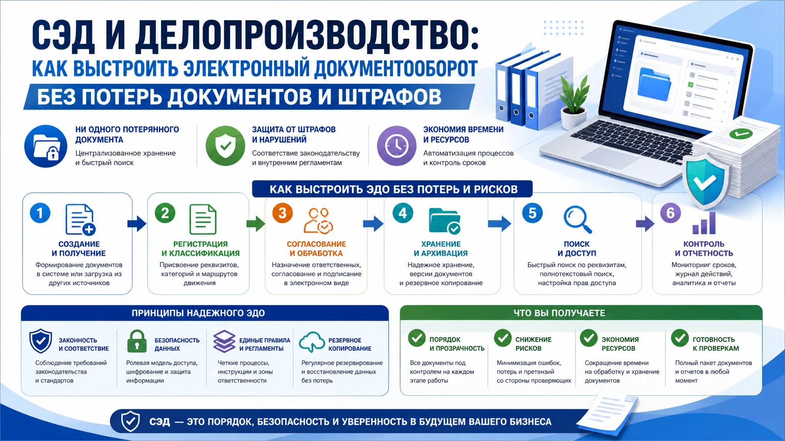 СЭД и делопроизводство: как выстроить электронный документооборот без потерь документов и штрафов